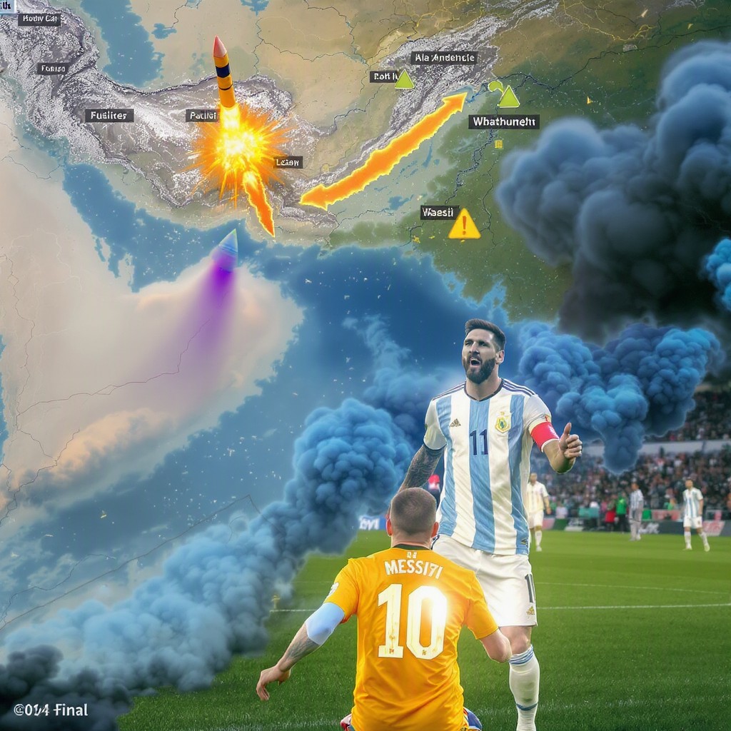 Illustration for US missiles near Iran cancer hospital, Venezuela quake toll rises, Messi leads Argentina to WC final